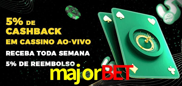 Promoções do cassino ao Vivo majorbet